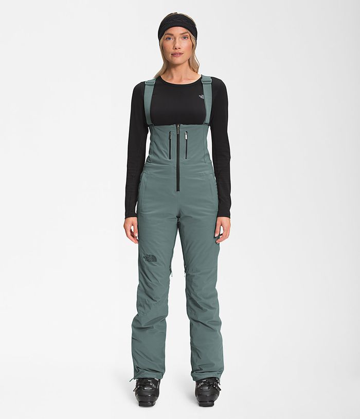 The North Face Womens Snow Pants Amry Bib 246YZOMGI - Green